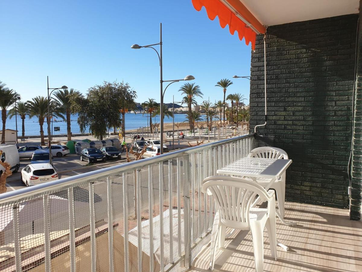Vistas Al Mar Desde La Playa De El Rihuete En Puerto De Mazarron Apartment Bagian luar foto